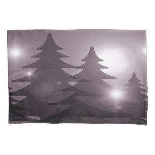 Christmas Party Pink Trees Holiday Winter Elegant Pillowcase