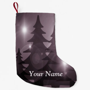 Christmas Party Pink Trees Holiday Winter Elegant Small Christmas Stocking