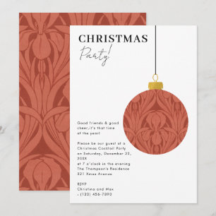 Christmas Party Preppy Ornament Xmas Invitation