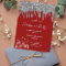 Christmas party red glitter silver invitation