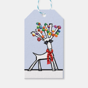 Christmas party reindeer gift tags