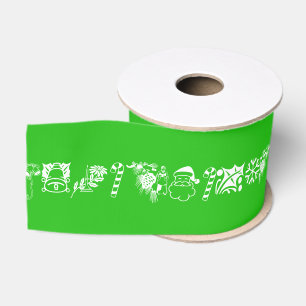 Christmas Party Snowman Santa Claus Workshop Grosg Grosgrain Ribbon