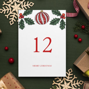 Christmas Party Table number