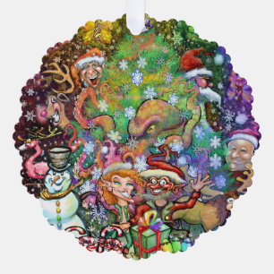 Christmas Party Tree Decoration Card