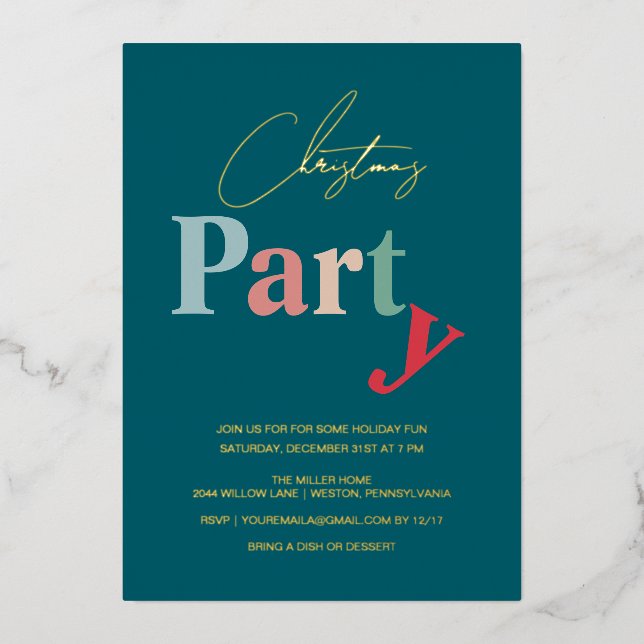 Christmas Party typography  (Front)