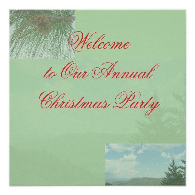 Christmas Party Welcome Sign (Front)