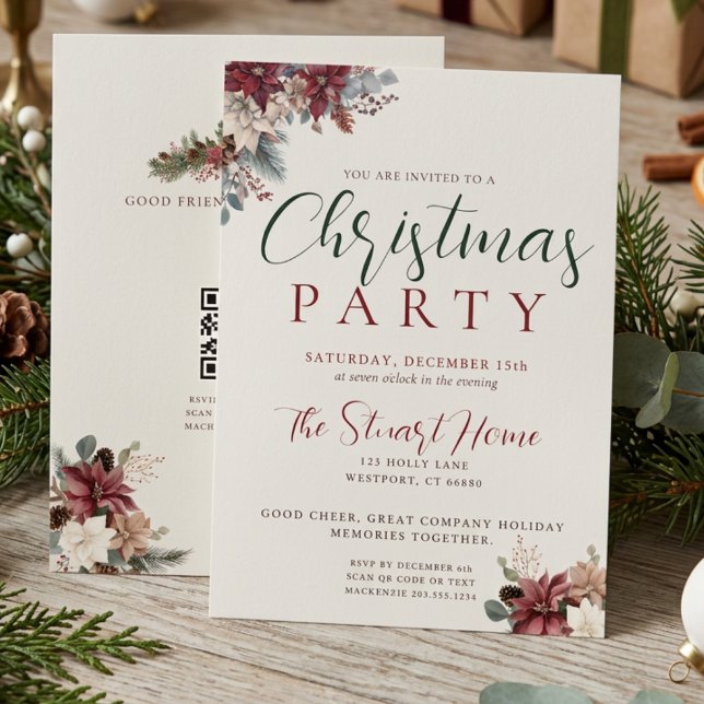 Christmas Party Winter Botanical Invitation (Creator Uploaded)
