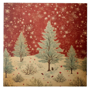 Christmas Past Ceramic Tile