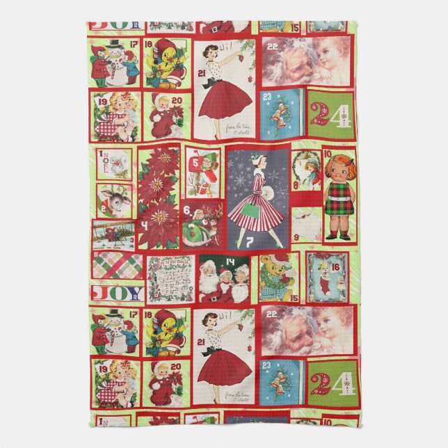 christmas past kitchen towel (Vertical)