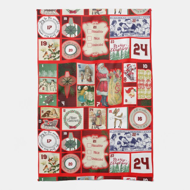 christmas past kitchen towel (Vertical)