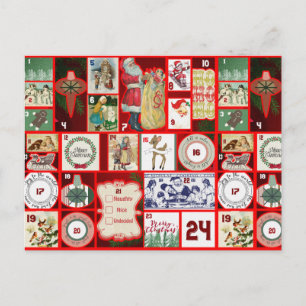 christmas past postcard