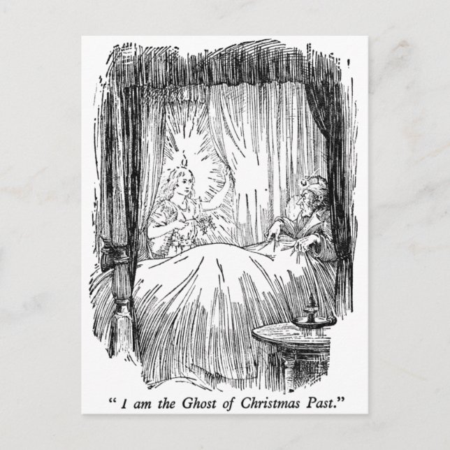 Christmas Past (with text) Holiday Postcard (Front)