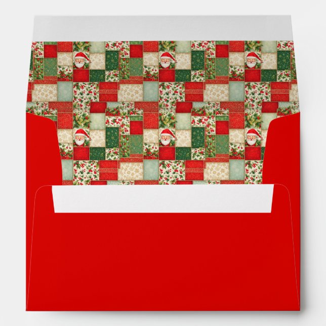 Christmas Patchwork Envelope (Back (Bottom))