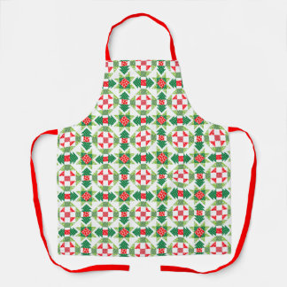 Christmas patchwork quilt holiday apron