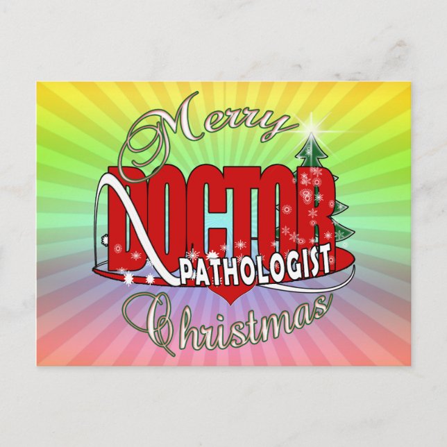 CHRISTMAS PATHOLOGIST DOCTOR HOLIDAY POSTCARD (Front)