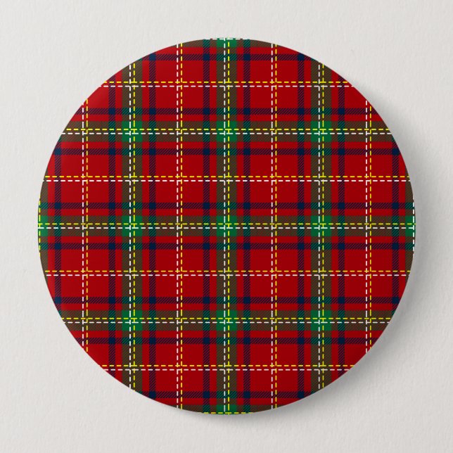 Christmas Pattern 111 10 Cm Round Badge (Front)