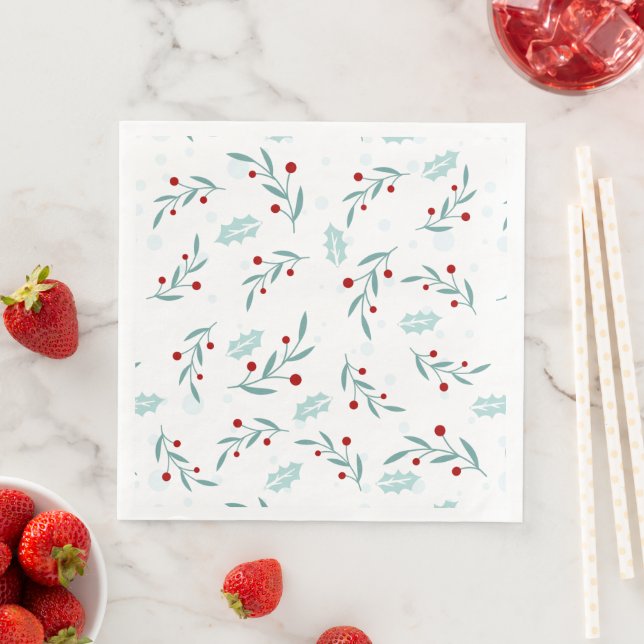 Christmas Pattern 112 Napkin (Insitu)