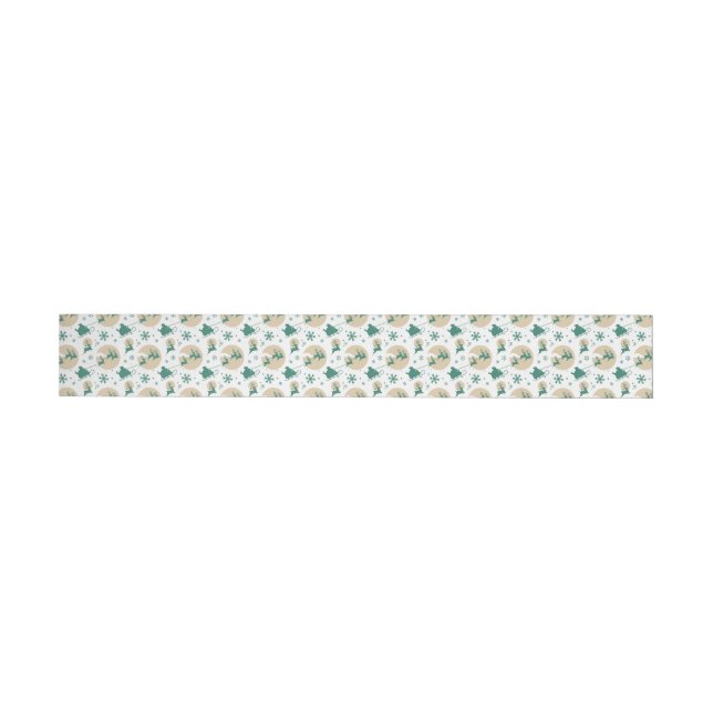 Christmas Pattern 118 Wraparound Address Label (Individual)