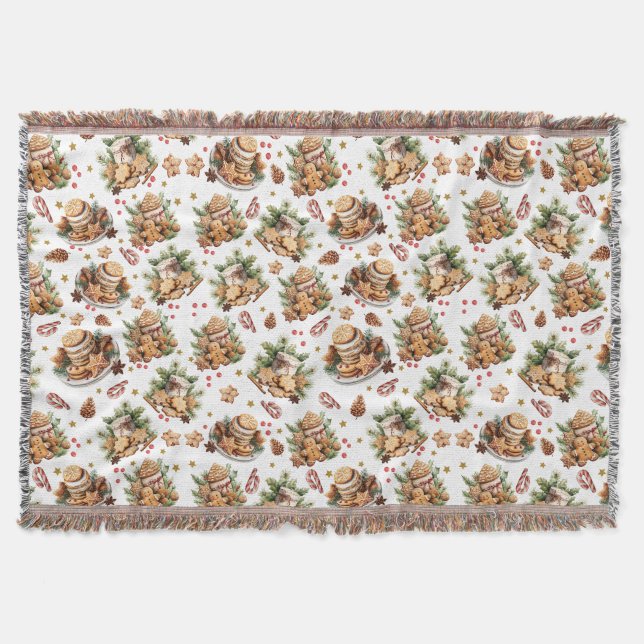 Christmas Pattern 2 Throw Blanket (Front)