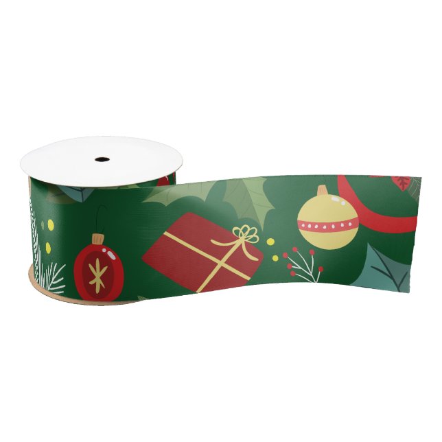 Christmas Pattern 5 Satin Ribbon (Spool)
