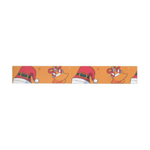 Christmas Pattern 90 Wrap Around Label