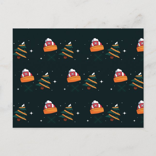 Christmas Pattern 91 Postcard (Front)