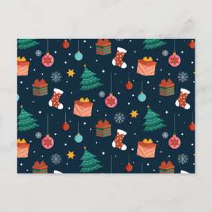 Christmas Pattern 96 Postcard
