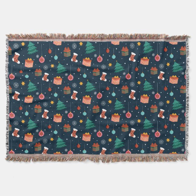 Christmas Pattern 96 Throw Blanket (Front)