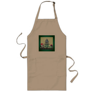 Christmas pattern, applique, new year, christmas  long apron