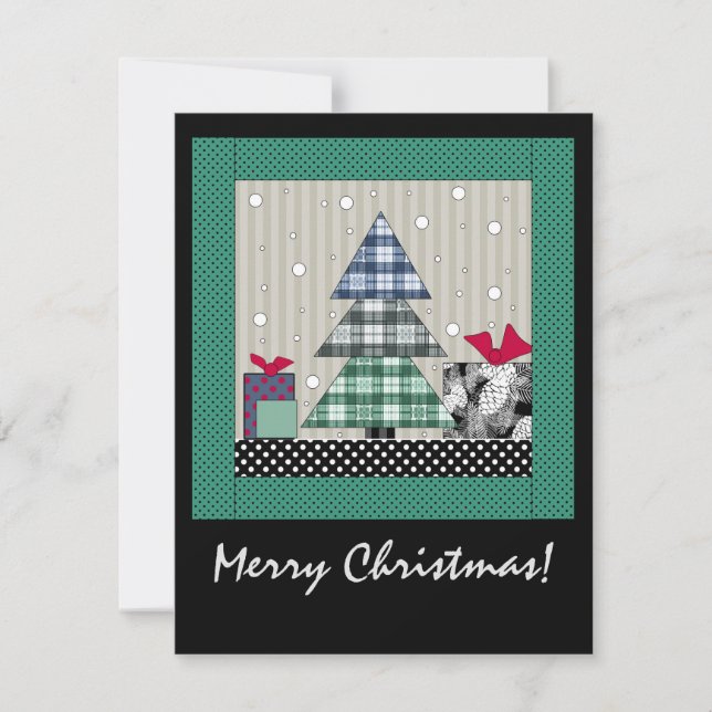 Christmas pattern, applique, new year, christmas t save the date (Front)