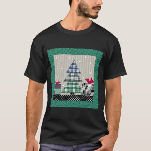 Christmas pattern, applique, new year, christmas T-Shirt