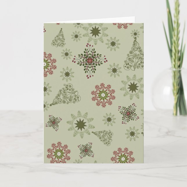 Christmas pattern backgrounds seamless surface pat card (Front)