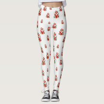 Christmas pattern - Cute red fox seamless pattern