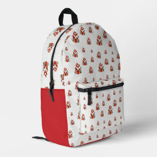 Christmas pattern - Cute red fox seamless pattern Printed Backpack