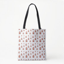 Christmas pattern - Cute red fox seamless pattern