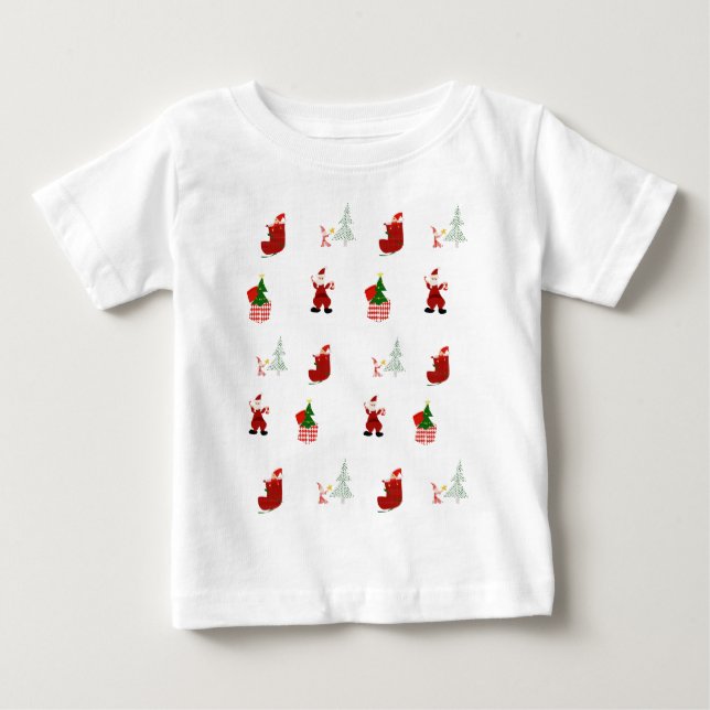 Christmas Pattern Fun  Baby T-Shirt (Front)