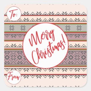Christmas Pattern Gift Stickers