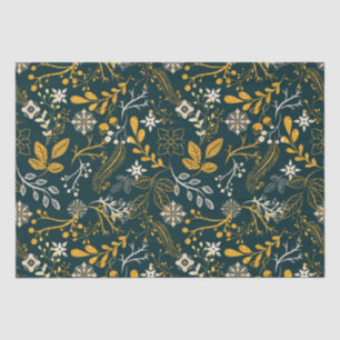 Christmas Pattern gold and white Tissue Paper