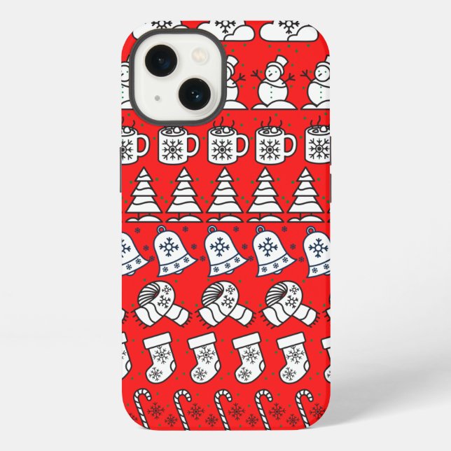 Christmas pattern  iPhone case (Back)