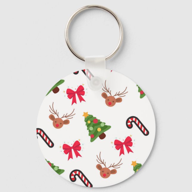 Christmas pattern key ring (Front)