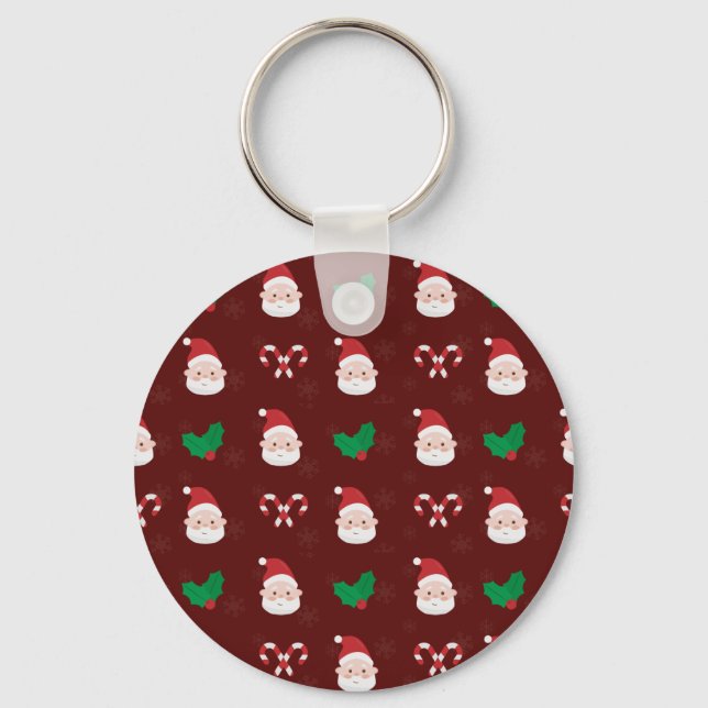 Christmas Pattern Keychain (Front)