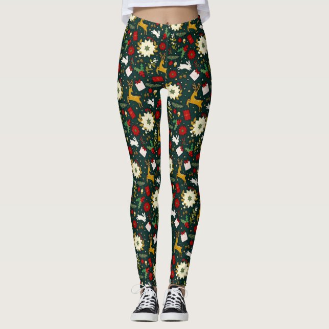 Christmas pattern    leggings (Front)