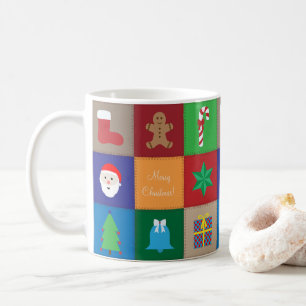 Christmas Pattern Mug - Colourful Background