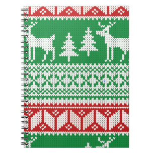Christmas pattern notebook