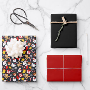 Christmas Pattern Packaging Coordinated Wrapping Paper Sheet