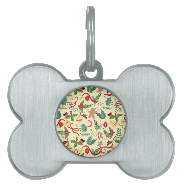 Christmas Pattern Pet ID Tag (Front)