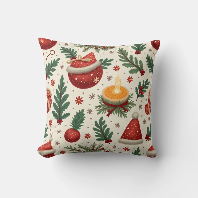 christmas pattern pillow cushion (Front)
