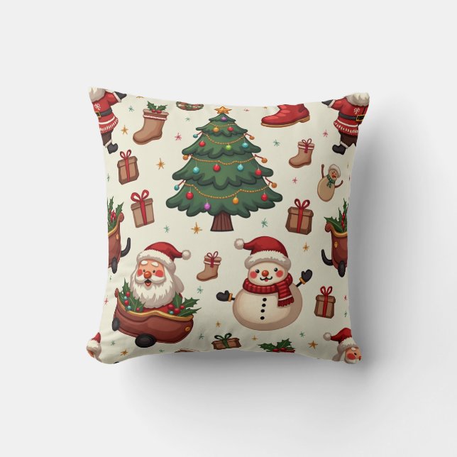  Christmas pattern pillow cushion (Front)