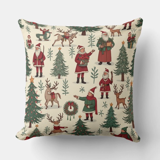 Christmas pattern pillow cushion (Front)