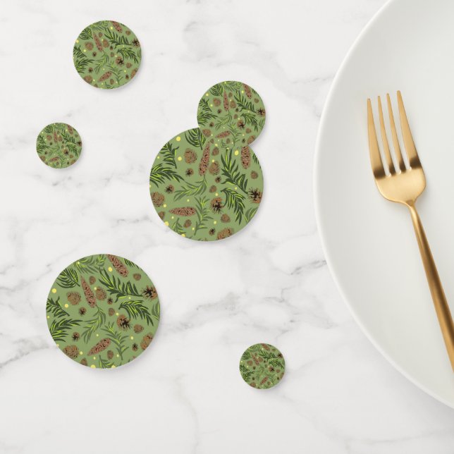 Christmas Pattern, Pine Snow 11 Confetti (Group)